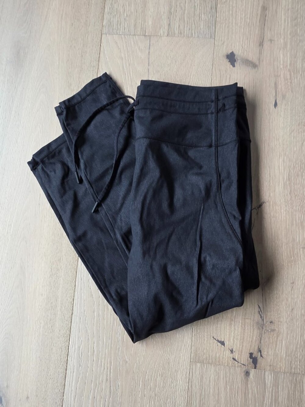 Zyia Active Black Shimmer Drawstring Luxe Leggings